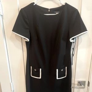 Tommy Hilfiger Black and White Short Sleeve Dress